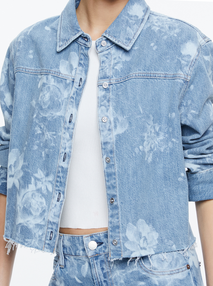 FINELY RAW HEM BUTTON DOWN - LOTUS FLORAL image 3 - Alice And Olivia