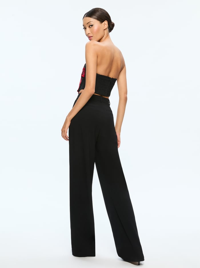RANDIE APPLIQUE TOP - LE PARISIEN BLACK image 2 - Alice And Olivia
