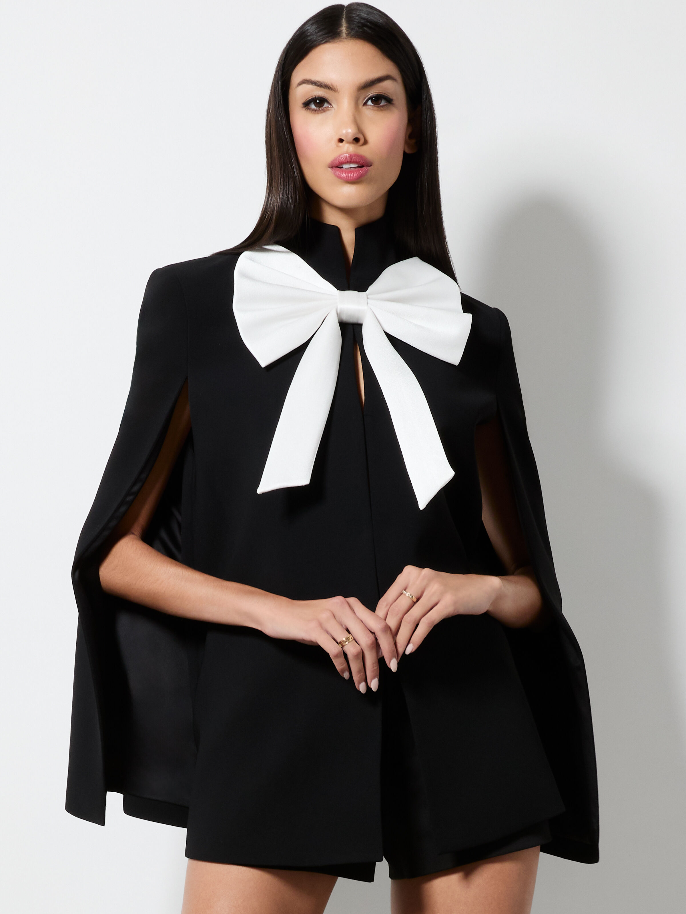 Cropped cape jacket top