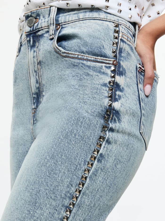 BODIE STUDDED JEAN - LEXI LIGHT BLUE image 3 - Alice And Olivia