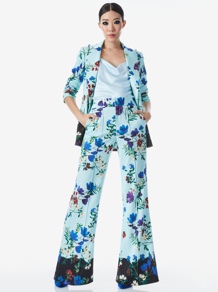 DYLAN HIGH WAISTED WIDE LEG PANT - BEAUTIFUL BLOOMS LG JULEP image 3 - ALICE + OLIVIA