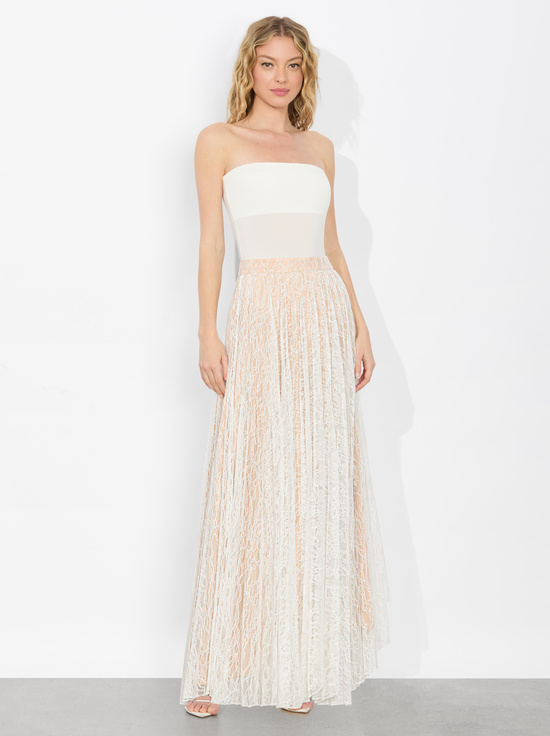 OFF WHITE-KATZ PLEATED MAXI SKIRT