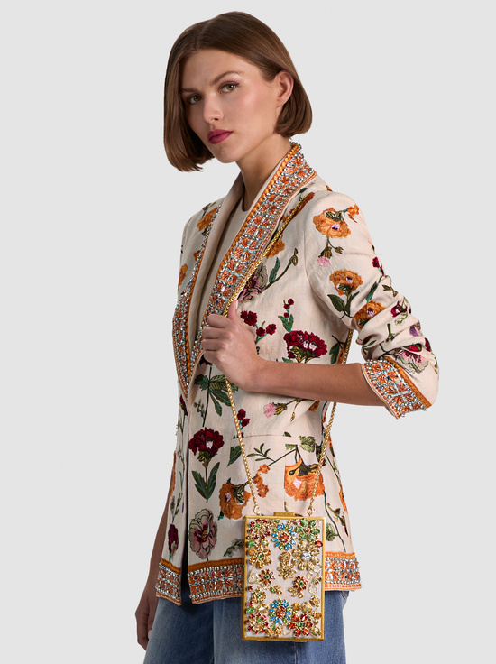 NATURAL/MULTI-KAYLA EMBELLISHED CLUTCH