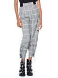 PARIS PLAID TOGGLE JOGGER - BLACK/WHITE