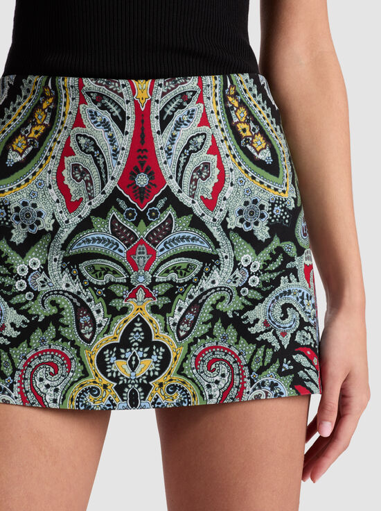 PAISLEY POEM-MACE MINI SKORT