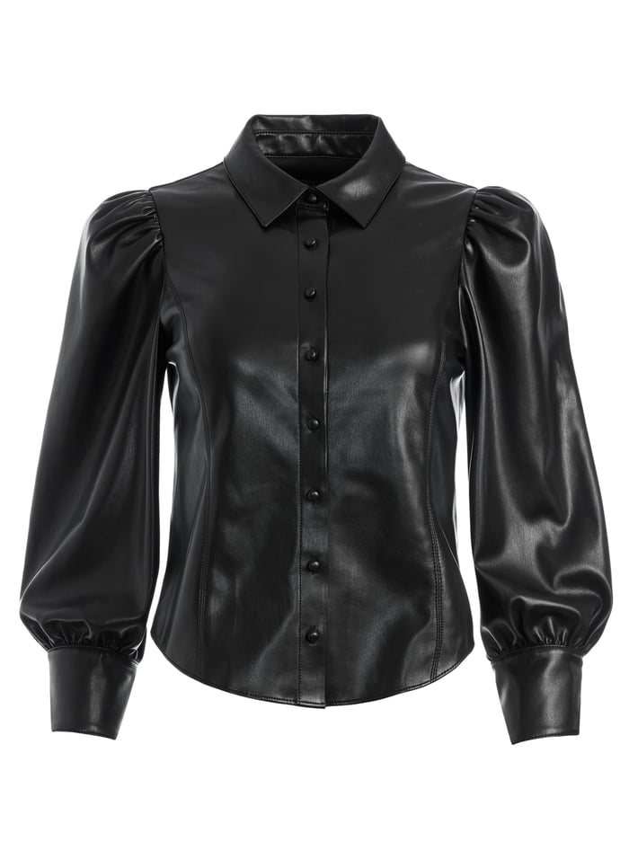NADINE VEGAN TOP - BLACK image 5 - Alice And Olivia