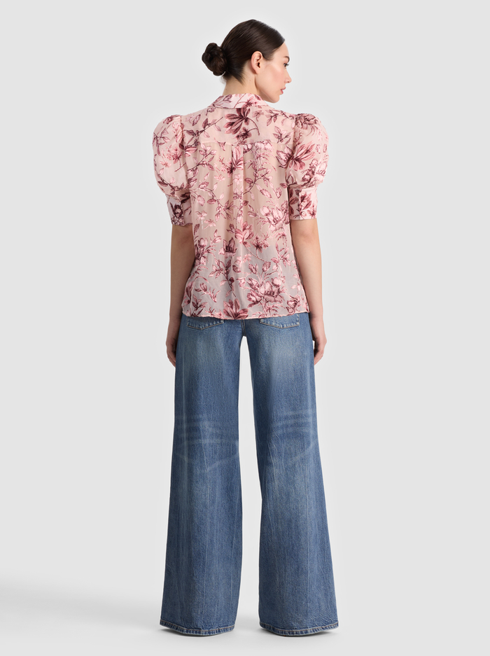 WILLA PUFF SLEEVE BLOUSE - MYSTIC GARDEN ENGLISH ROSE image 2 - ALICE + OLIVIA