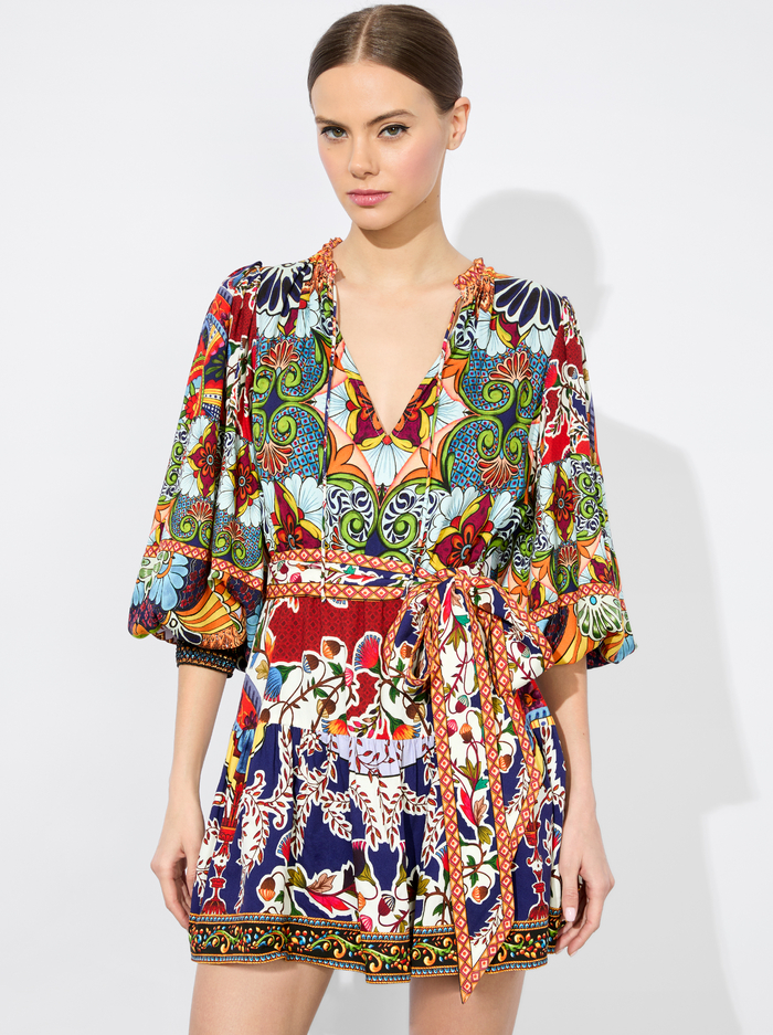 SADIE MINI SHIRT DRESS - ON THE ROAD image 3 - Alice And Olivia
