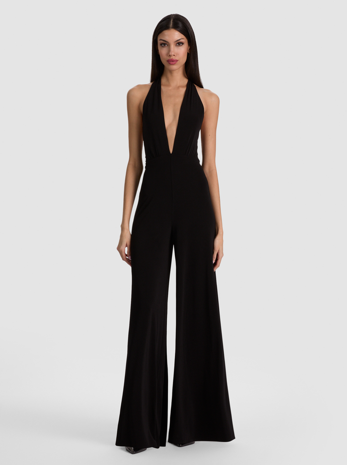 EVELINA HALTER JUMPSUIT - BLACK image 3 - ALICE + OLIVIA