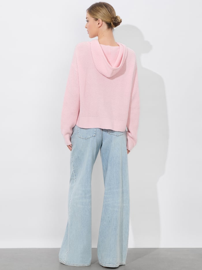 EMMANUELLE CASHMERE HOODIE - SHELL PINK image 3 - Alice And Olivia