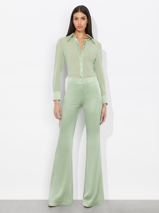 SAGE-WILLA 70S COLLAR SILK BLOUSE