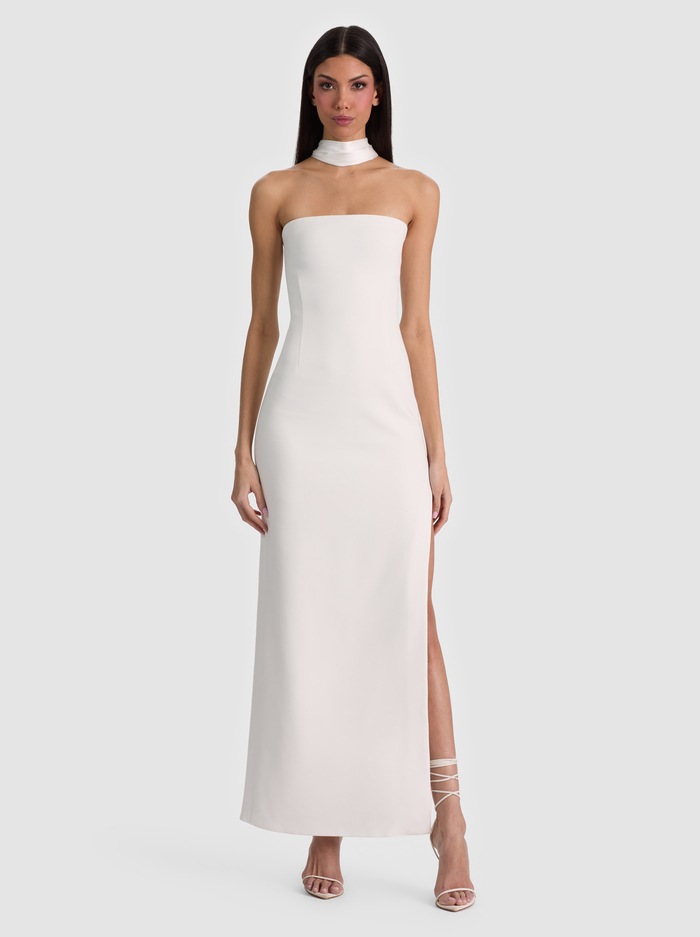 CHANA MAXI DRESS WITH SCARF - OFF WHITE image 3 - ALICE + OLIVIA