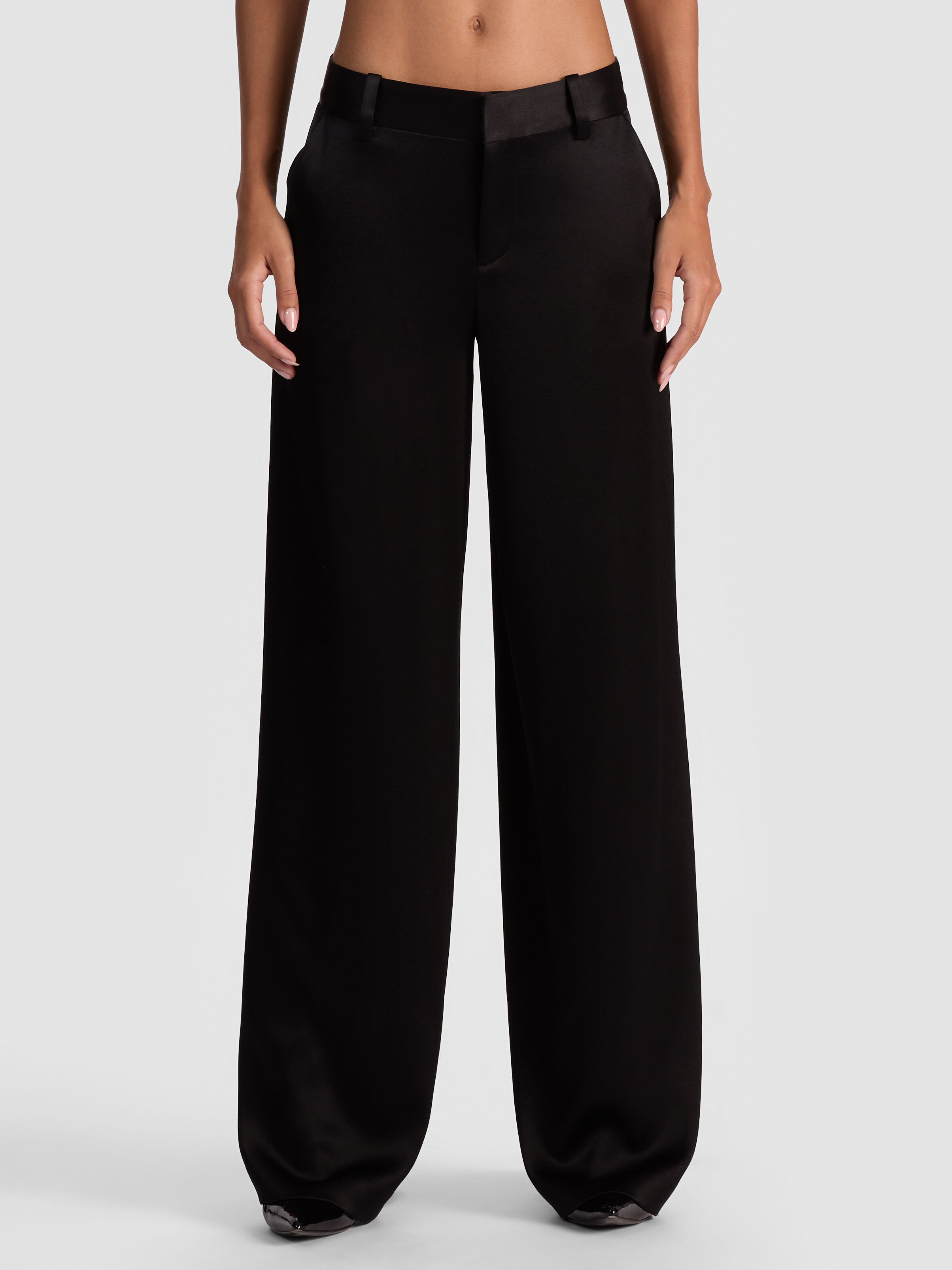 Olivia Embellished Wide Leg Pant In Black | Alice + Olivia