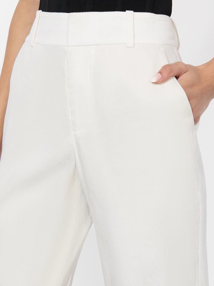 QUINN LINEN KICK FLARE PANT - OFF WHITE image 3 - Alice And Olivia