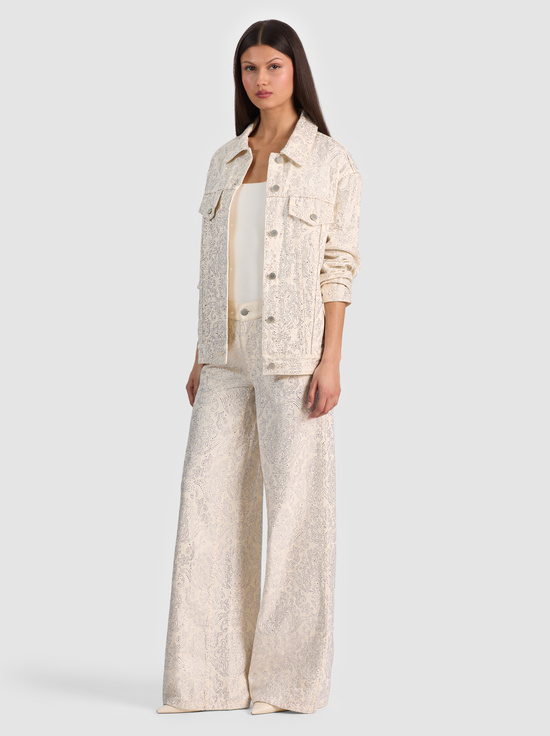 OFF WHITE/MULTI-AMAZING EMBELLISHED JEAN