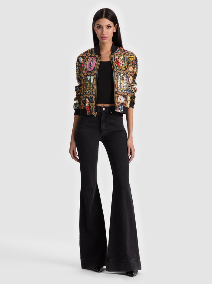ASHER EMBELLISHED VARSITY JACKET - ENCHANTED TAROT image 2 - ALICE + OLIVIA