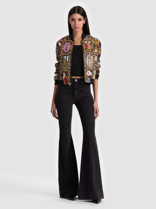ENCHANTED TAROT-ASHER EMBELLISHED VARSITY JACKET