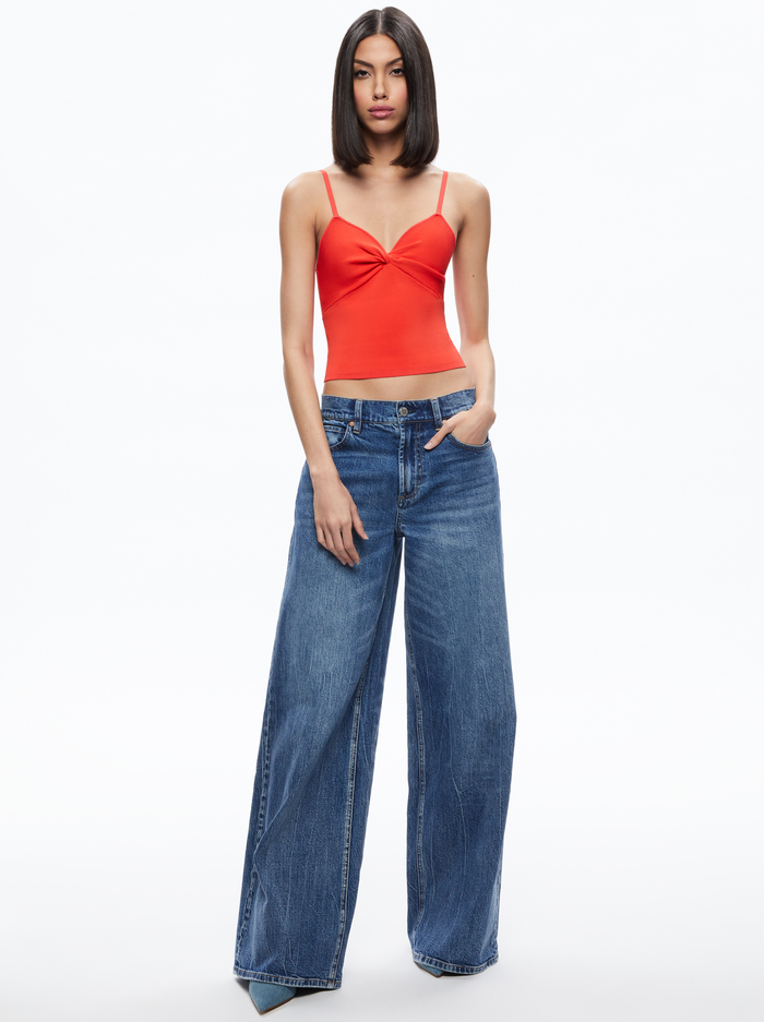RHONA TWIST FRONT TANK - CHILI PEPPER image 2 - Alice And Olivia