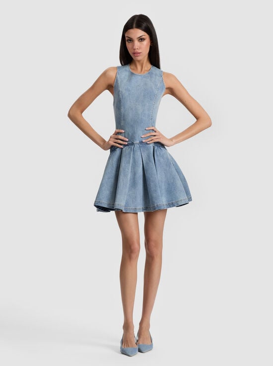 ANABELL BLUE-ADLEY DROP WAIST MINI DRESS