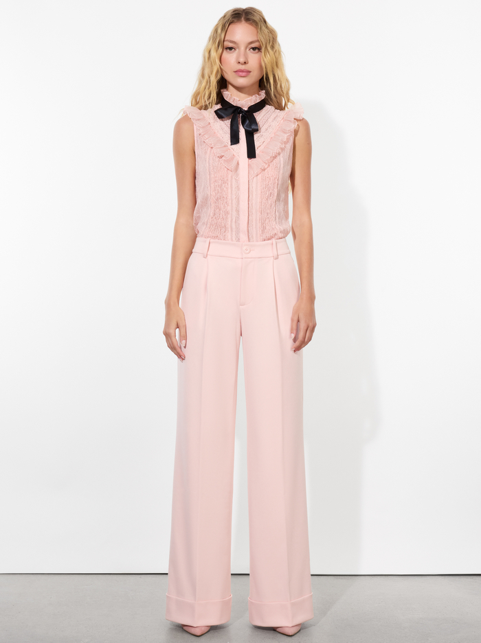 RHEBA LACE BLOUSE - PEARL BLUSH image 5 - Alice And Olivia