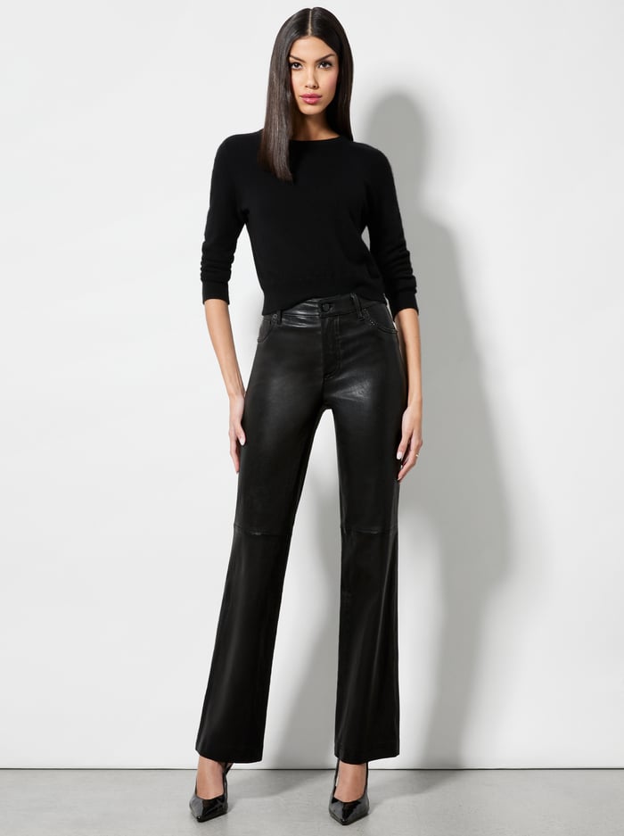 AMAZING LEATHER PANT - BLACK image 1 - Alice And Olivia