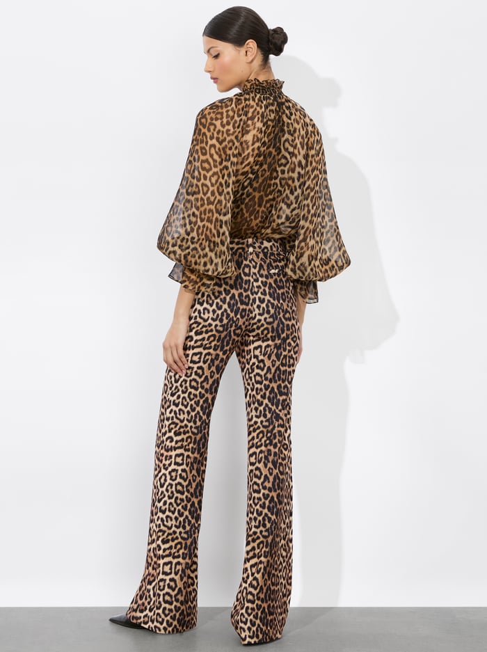 NORAH LEOPARD SILK BLOUSE - CATWALK image 2 - Alice And Olivia