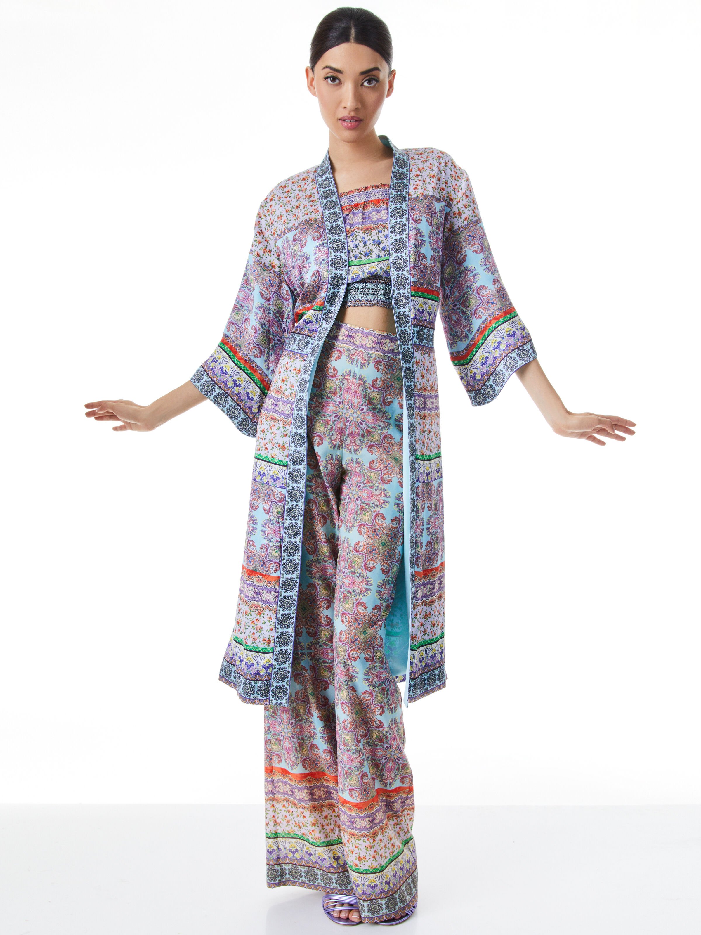 Smocked kimono 2025 top