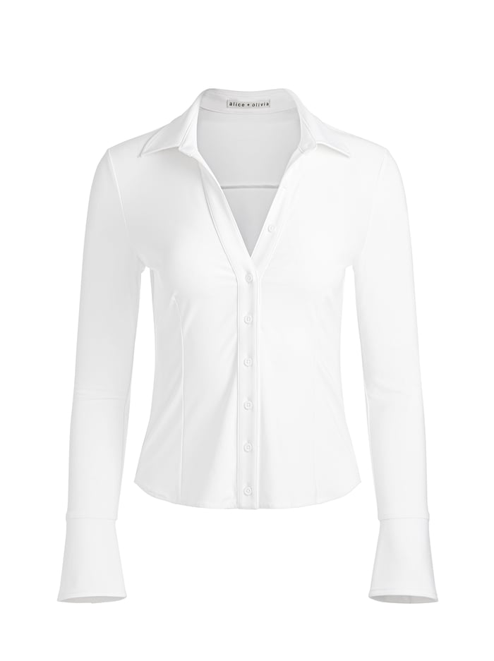 FREYA FITTED TOP - OFF WHITE image 5 - Alice And Olivia