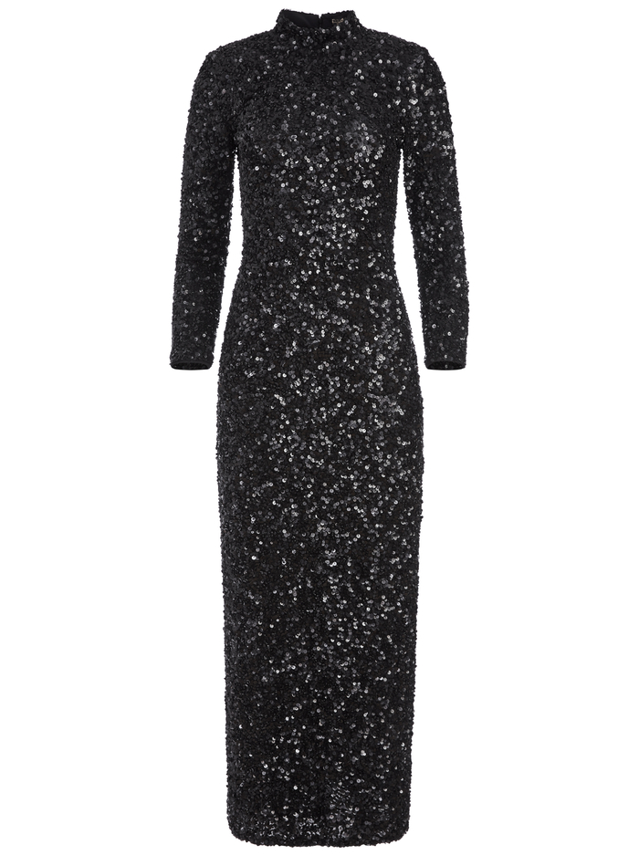 INKA SEQUIN MAXI GOWN - BLACK image 5 - Alice And Olivia