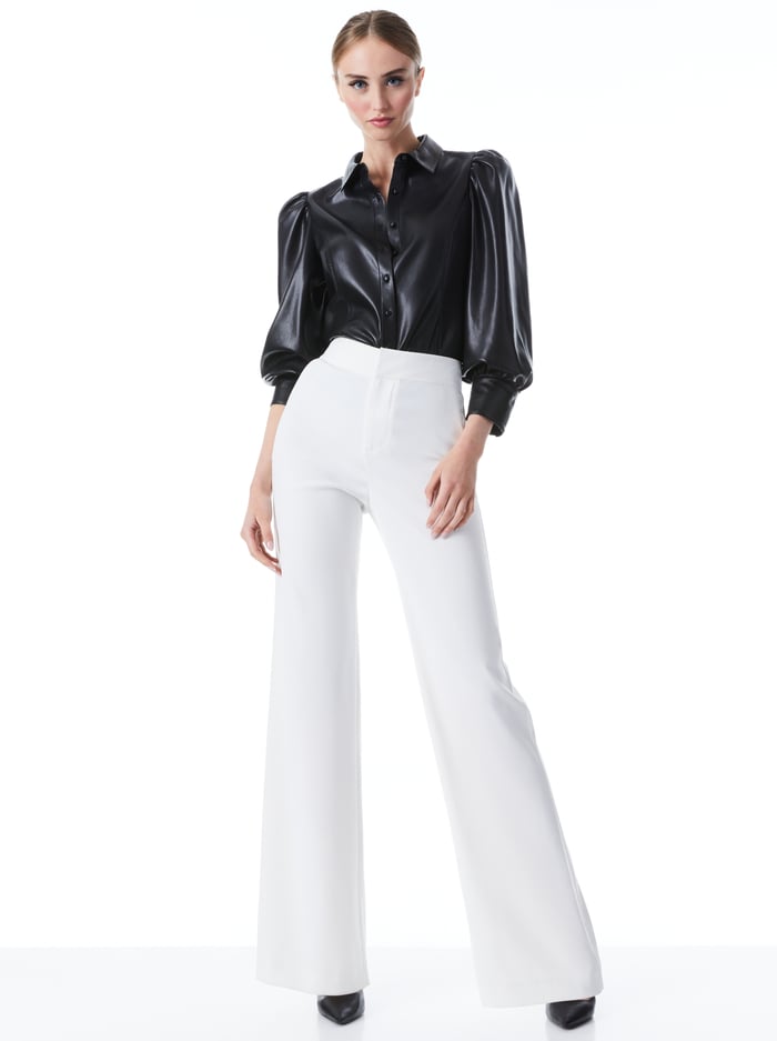NADINE VEGAN TOP - BLACK image 4 - Alice And Olivia