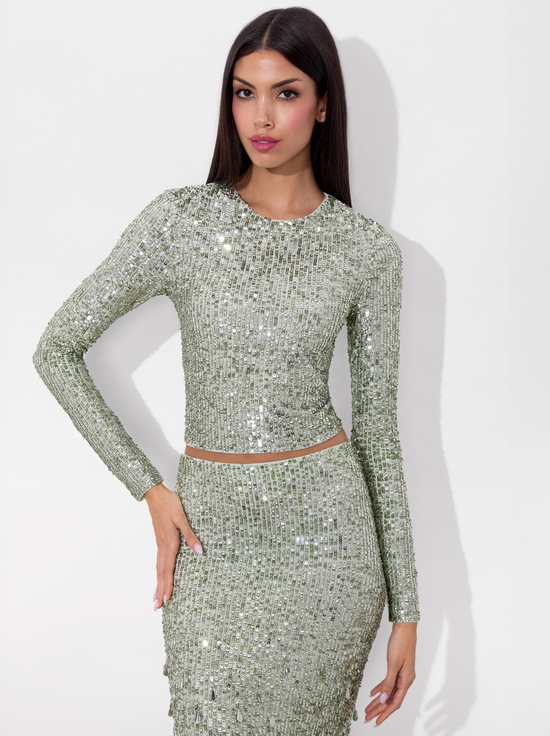 SEA SPRAY-DELAINA EMBELLISHED TOP