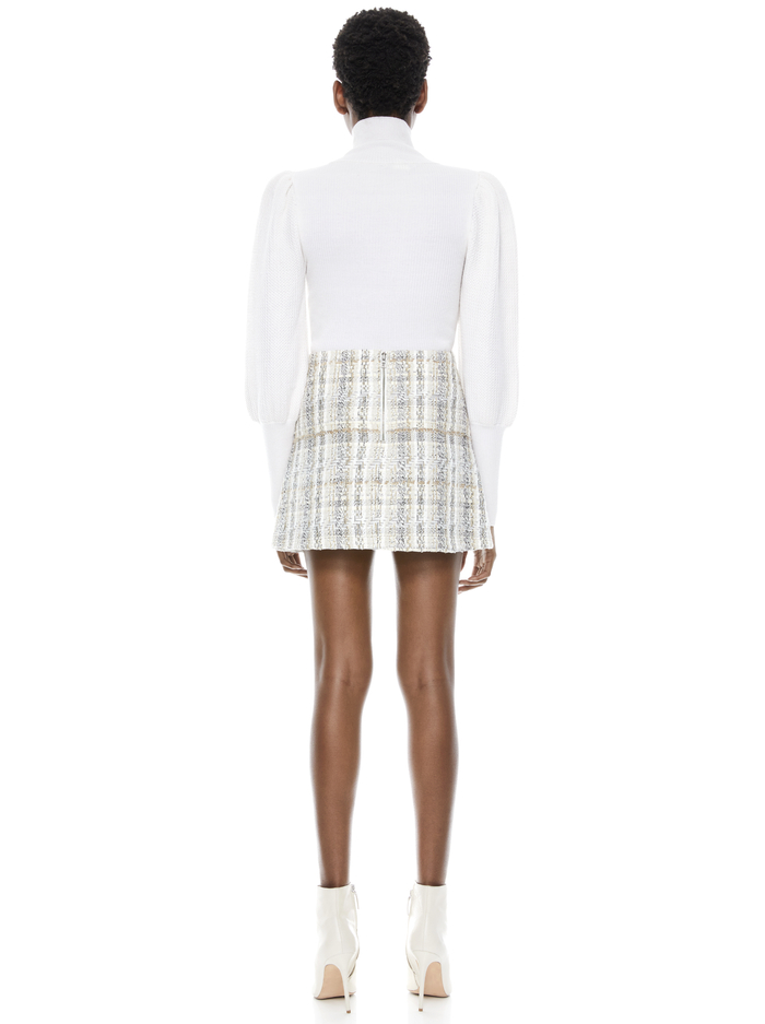BABETTE PUFF SLEEVE TURTLENECK - SOFT WHITE image 2 - ALICE + OLIVIA