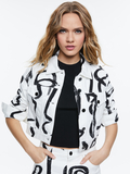 A+O X KOKETIT CHLOE BOXY CROPPED JACKET - AROUND THE WORLD