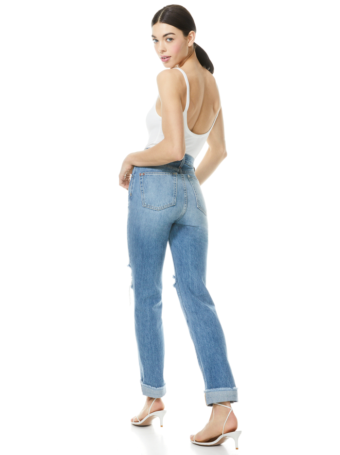 VIOLA LOW BACK BODYSUIT - WHITE image 1 - Alice And Olivia