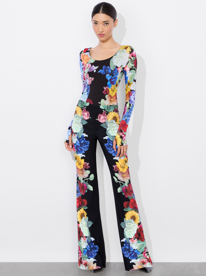 RHYS BALLET BODYSUIT - GARDEN BRUNCH BLACK image 2 - Alice And Olivia