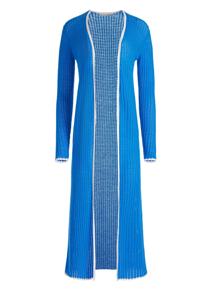 OREM DUSTER - FRENCH BLUE/SOFT WHITE image 5 - Alice And Olivia