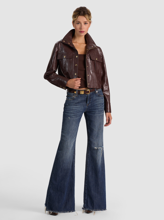 DARK CHOCOLATE-JAMES VEGAN FUNNEL NECK PARKA