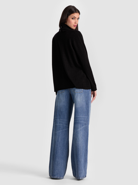 BLACK-JULES CASHMERE DRAPED PULLOVER