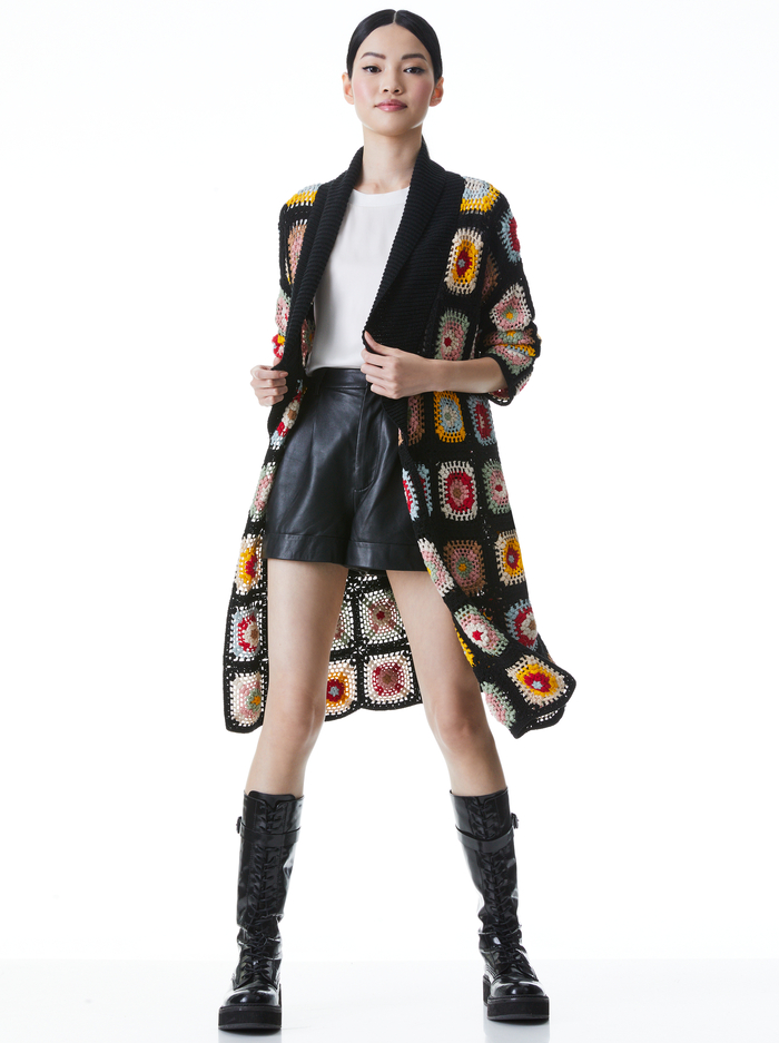 JILLIAN CROCHET ROBE CARDIGAN  - MULTI image 2 - Alice And Olivia