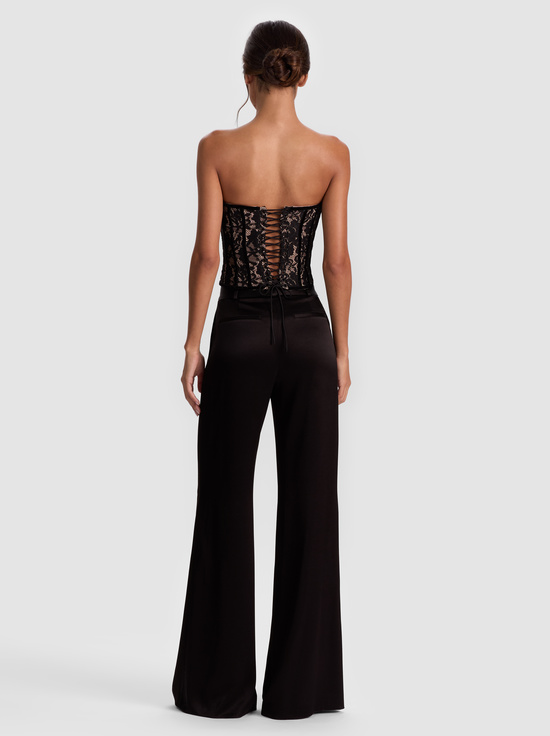 BLACK/ALMOND-COSETTE LACE CORSET