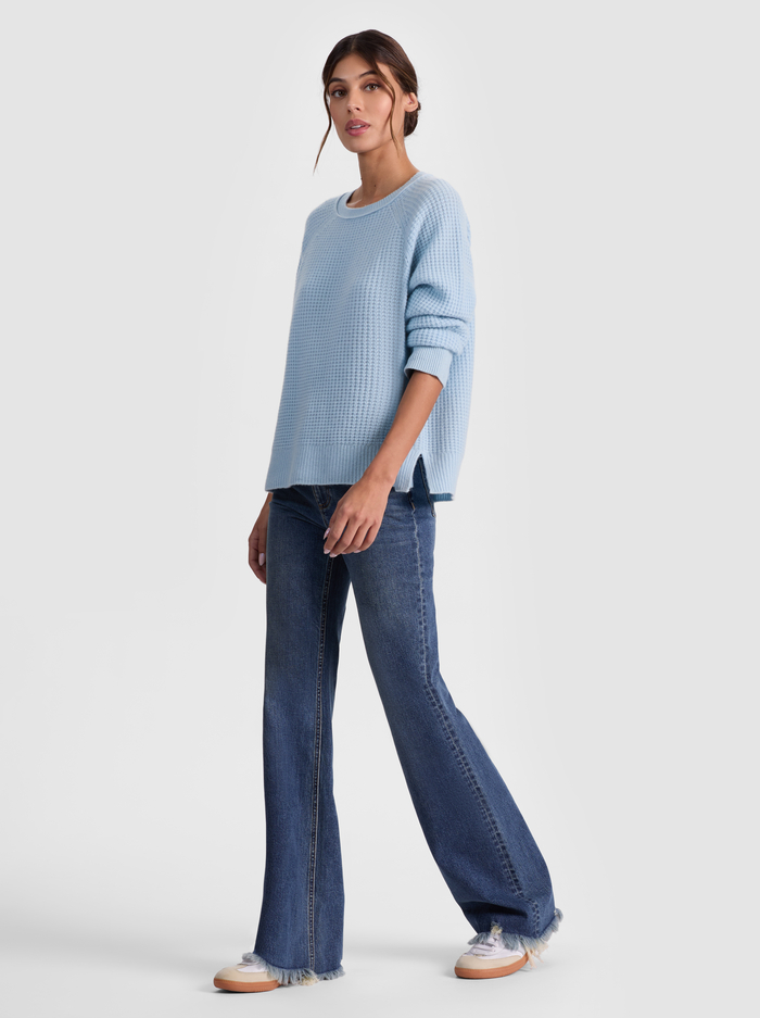 COLIN RELAXED RAGLAN CREWNECK - CAROLINA BLUE image 4 - ALICE + OLIVIA