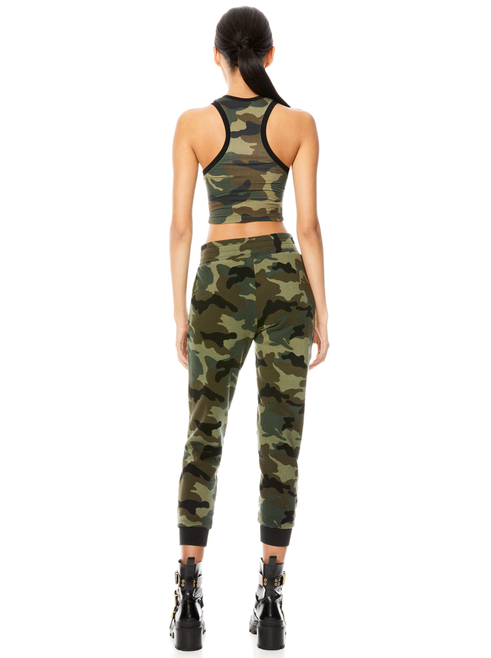 MELVA CAMO RACER BACK CROP TOP - CAMO GIRL image 1 - Alice And Olivia