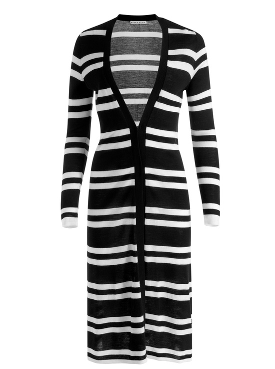 BLACK/ECRU-CALLAN MAXI CARDIGAN