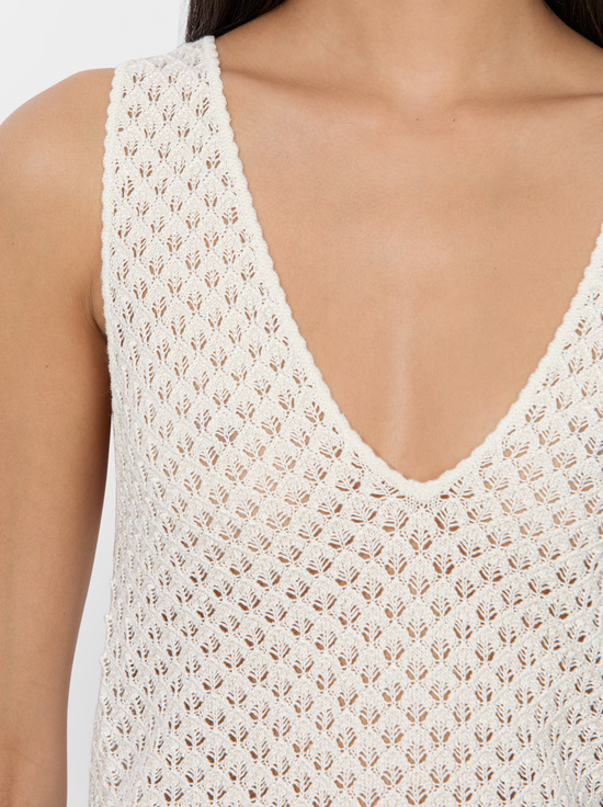 SOFT WHITE-ANNALISE POINTELLE TANK