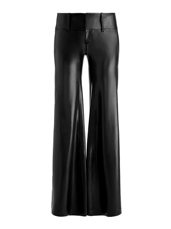 BLACK-OLIVIA VEGAN BOOTCUT PANT