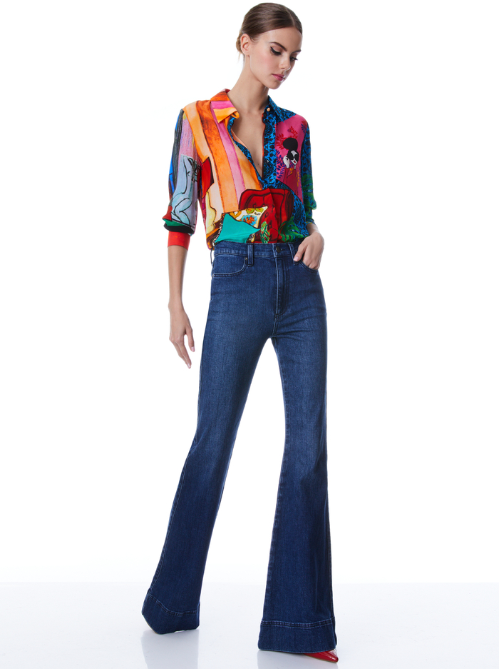 WILLA SILK BLOUSE - THE PARLOUR image 4 - ALICE + OLIVIA