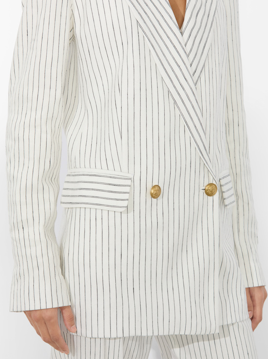 OFF WHITE/BLACK-ARIAS DOUBLE BREASTED BLAZER