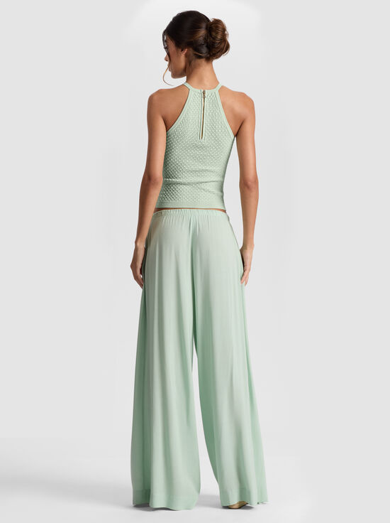 GREEN TEA-HEIDI POINTELLE TANK