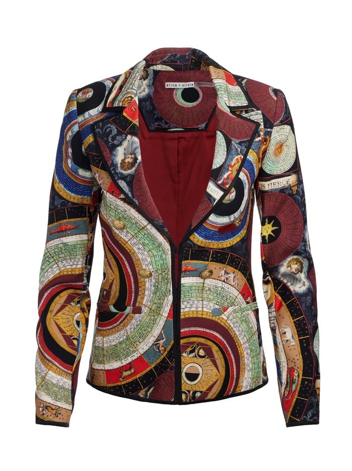 MYA PRINTED BLAZER - HANDS OF TIME image 5 - Alice And Olivia