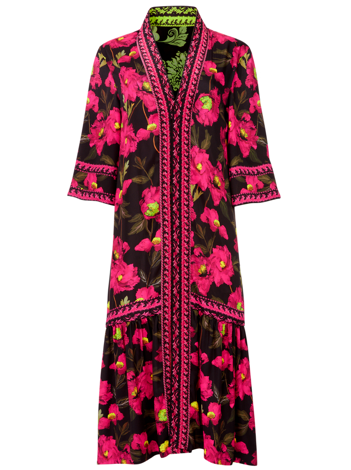 DOTTIE REVERSIBLE KIMONO - SHOW ME LOVE LIME PUNCH MULTI image 6 - Alice And Olivia